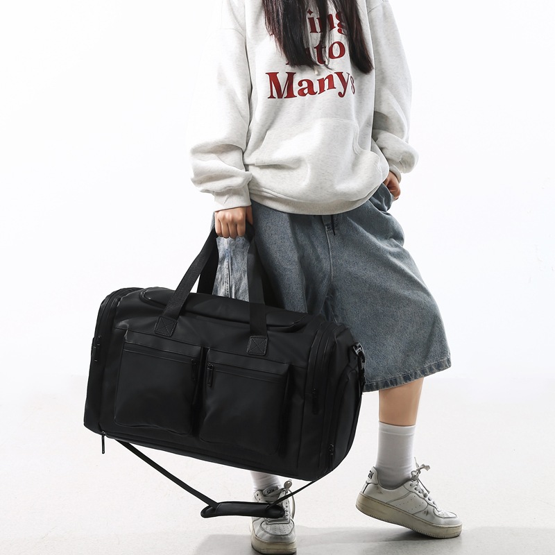 Dry-wet separation large-capacity luggage bag, men's and women's sports and fitness bag, basketball training equipment bag case, handle travel bag details Picture