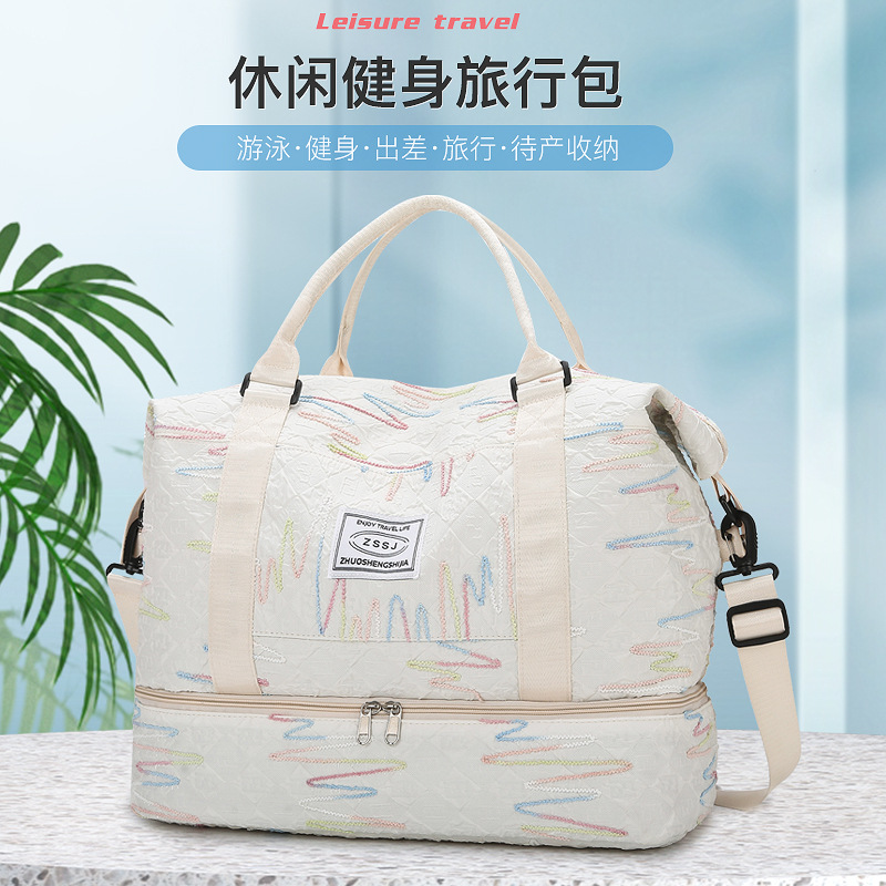 New cross-border hand-held travel bags, luggage bags, portable maternity bags, large-capacity dry-wet separation yoga bags and fitness bags full figure