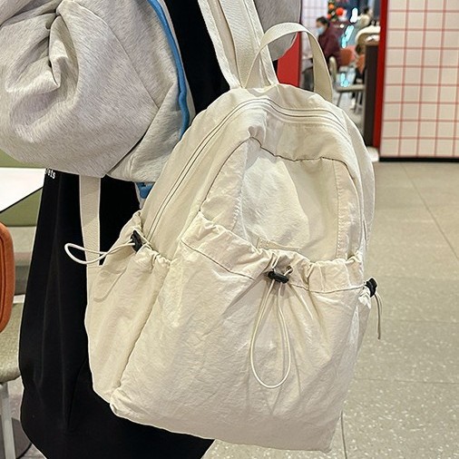 Nylon fabric backpack 2025 Summer New lightweight street trend men's and women's casual large-capacity travel bag Specification drawing