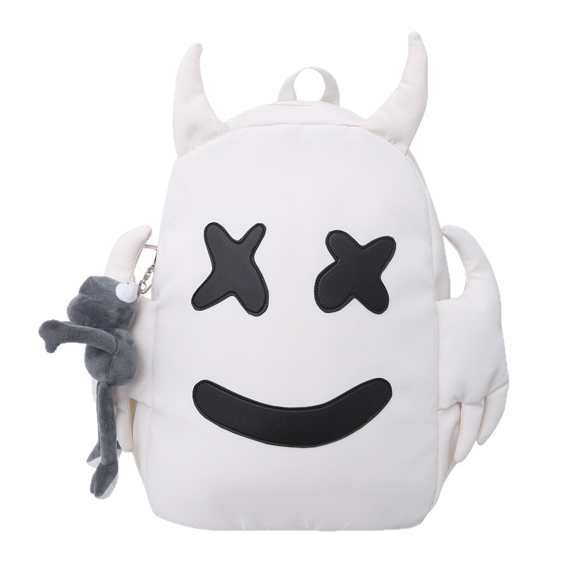 Ghost Large-capacity backpack, hip-hop street campus style, original Chinese trend schoolbag, couple backpack for junior and senior high school students Item Picture