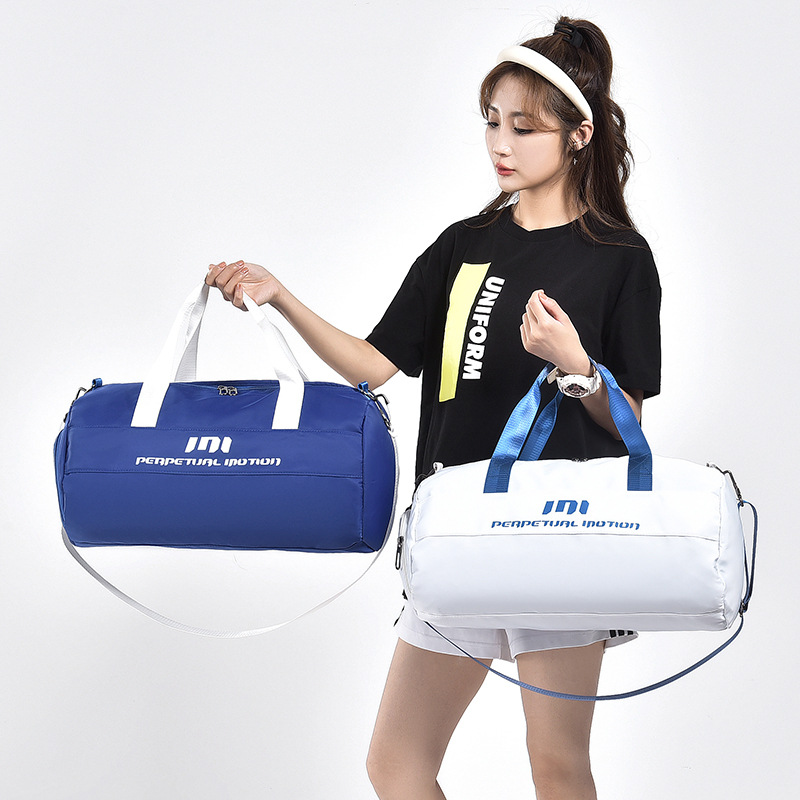 Fitness bag with dry and wet separation, sports handbag, Korean-style casual travel bag, large-capacity yoga and swimming bag with shoe space Specification drawing