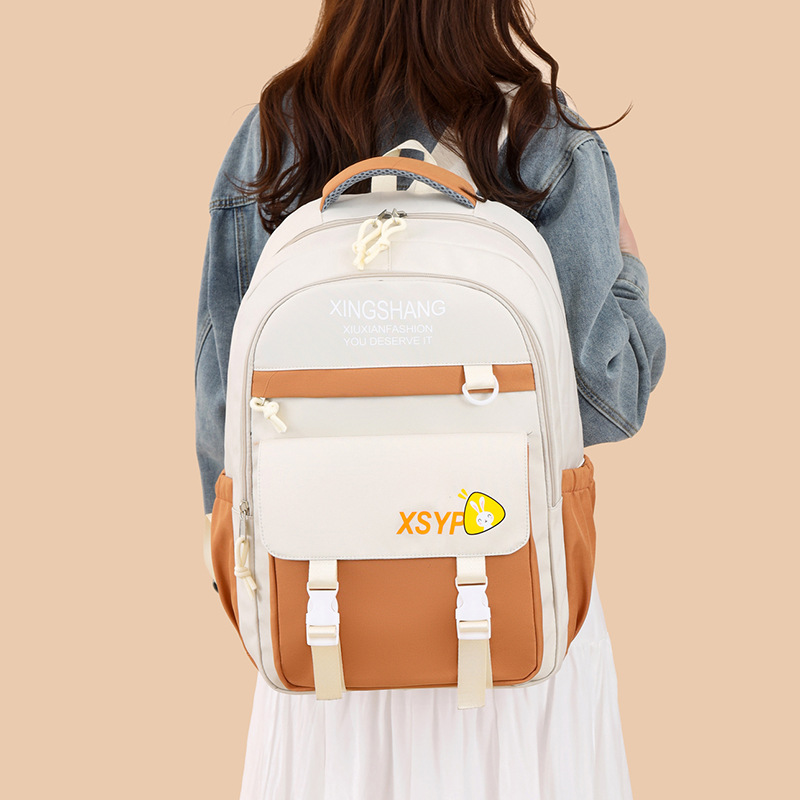 New fashionable, casual, lightweight and large-capacity cross-border backpacks for junior high school students, senior high school students and primary school students details Picture