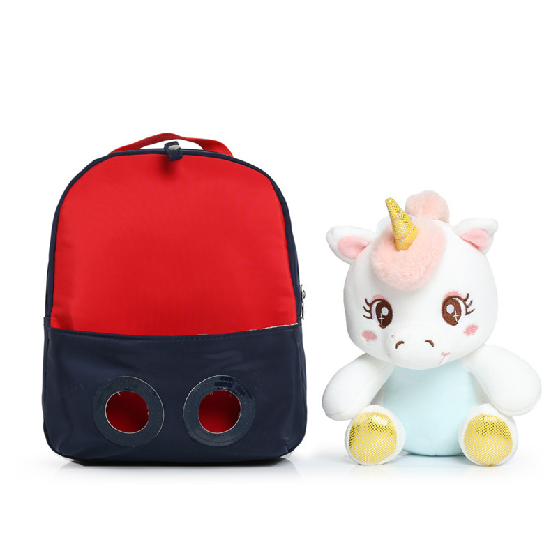 New cartoon children's plush bag, ins Korean version unicorn doll backpack, cute schoolbag for kindergarten girls Item Picture