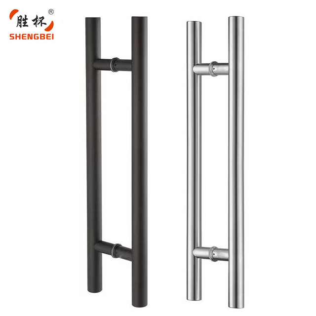 Stainless steel handle, new Chinese-style round tube glass door handle, framed and frameless sliding door handle, light luxury door handle full figure