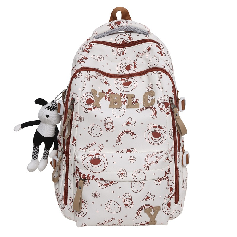 ins cartoon graffiti soft girl schoolbag, couple, high appearance level, junior and senior high school student backpack, college student travel backpack Item Picture