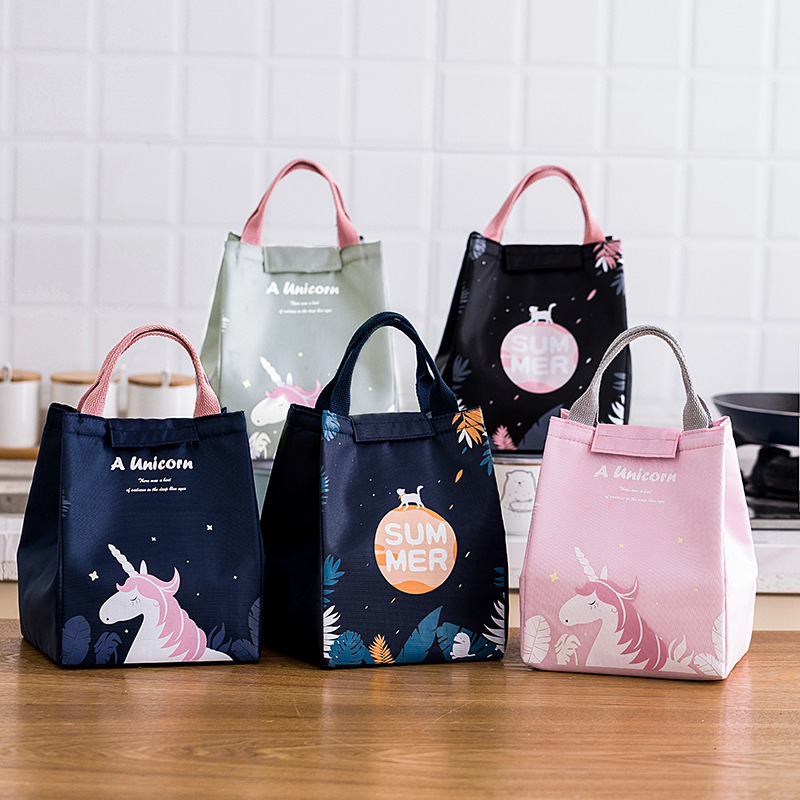 Dream Forest Aluminum Foil Waterproof Lunch box handbag, Large capacity to work, insulated bag, Portable lunch box full figure