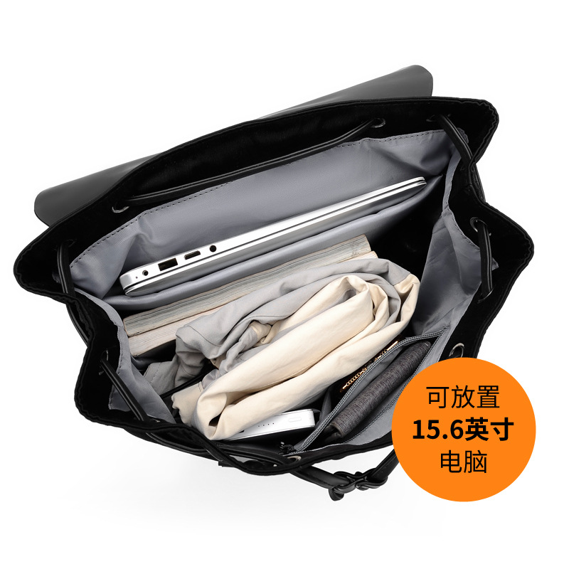 Cross-border men's simple large-capacity travel backpack, casual school bag for junior and senior high school students, computer bag, business backpack Specification drawing
