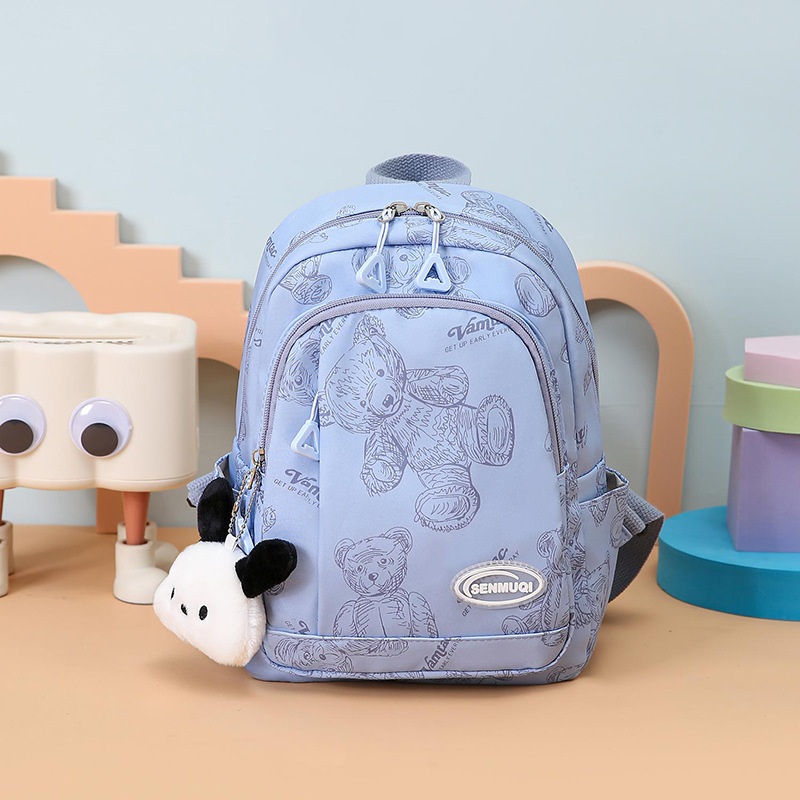 Children's backpacks, cute cartoon bear small schoolbags for girls, backpacks for small, middle and large classes of kindergarten and primary school students Specification drawing