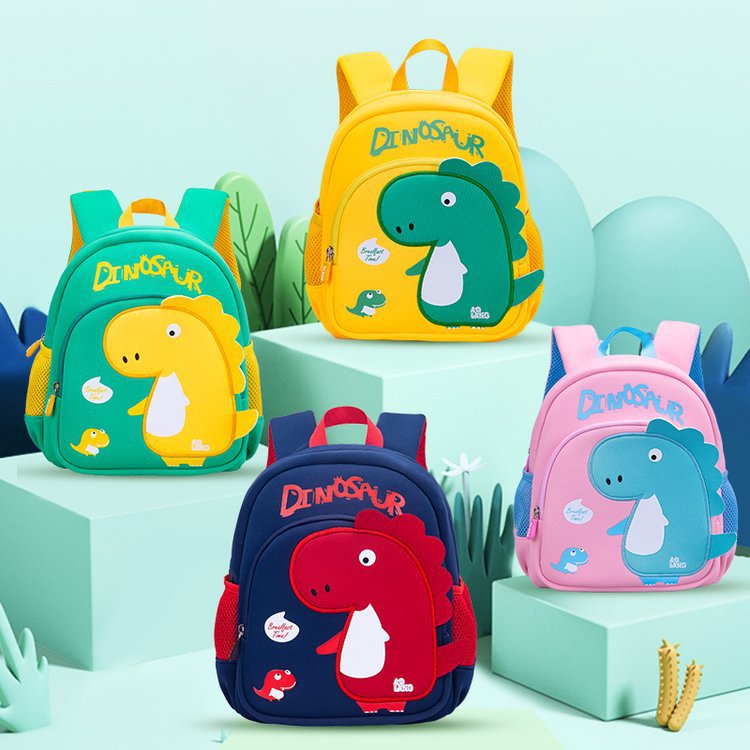 Dinosaur Children's Schoolbag, kindergarten Schoolbag, Baby Lightweight and Casual anti-Wandering Backpack, 1-6 years Old student backpack 3 full figure