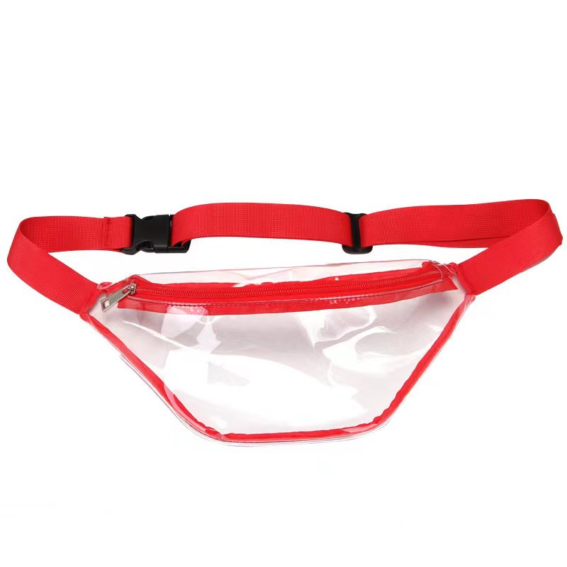 Wholesale of cross-border fashion waterproof waist bags, transparent PVC men's and women's chest bags, simple outdoor sports beach bags Specification drawing