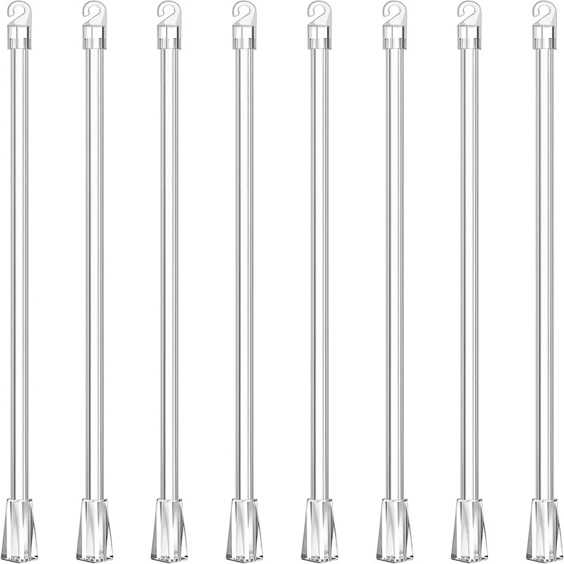 Curtain accessories: 43CM Venetian blind transparent rotating rods, 2-piece / 4-piece / 6-piece / 8-piece / 10-piece set curtain pull rods details Picture