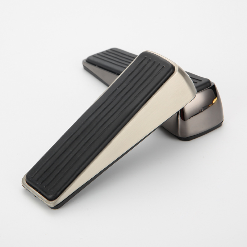 Zinc alloy anti-collision door stop, mobile door stop, room door rubber door stopper, nail-free installation, anti-slip rubber door stopper details Picture