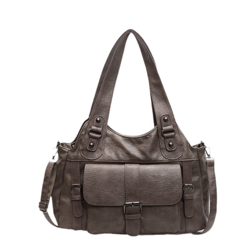 New cross-border foreign trade women's design sense large-capacity casual women's bag, crossbody handbag, retro women's bag, single-shoulder bag Item Picture