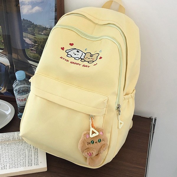 This is a lightweight, simple, cute and versatile large-capacity schoolbag for forest-themed ins girls. It is also a backpack for junior high school, senior high school and college students full figure