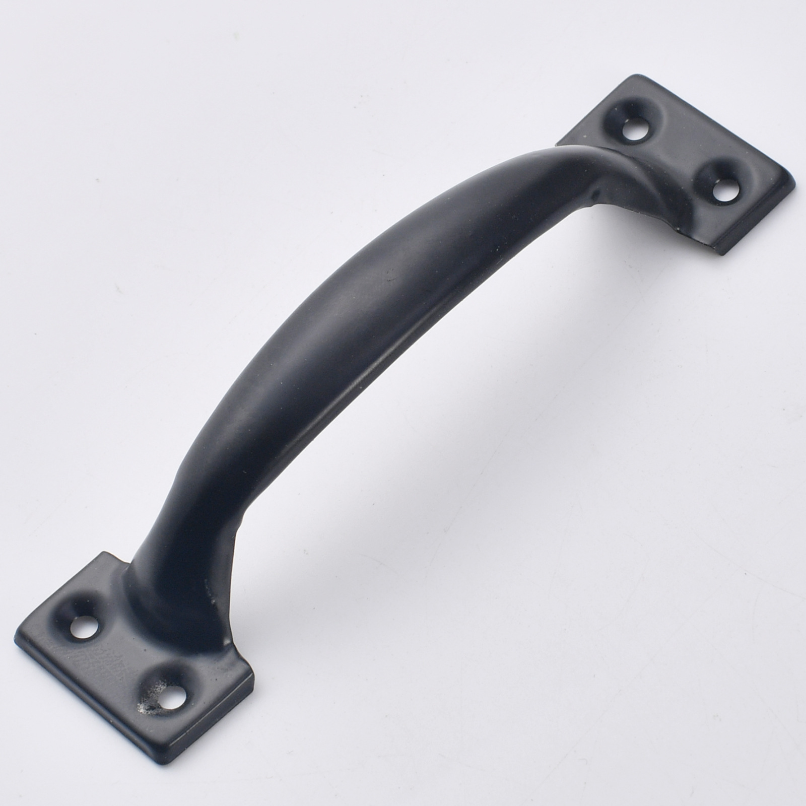 New Chinese-style 5-inch black bow-shaped old-fashioned door, iron material, painted wooden door handle, drawer door handle, hand-in-hand handle Specification drawing