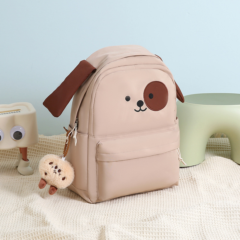 Lightweight puppy schoolbag for girls, cute. Large-capacity backpack for junior high school students and primary school students from grades three to six. Simple backpack details Picture