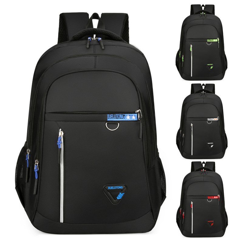 Cross-border men's backpacks, lightweight business large-capacity outdoor travel backpacks, simple high school and college student schoolbags full figure