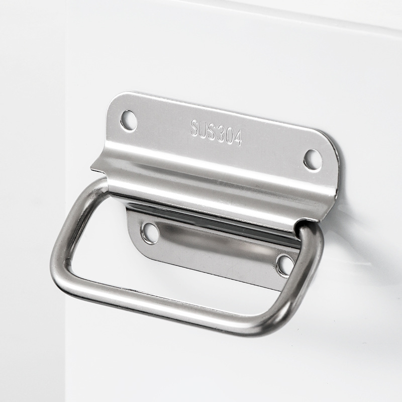 201/304 stainless steel folding handle toolbox, movable wooden box handle, industrial equipment box, aviation box handle Item Picture