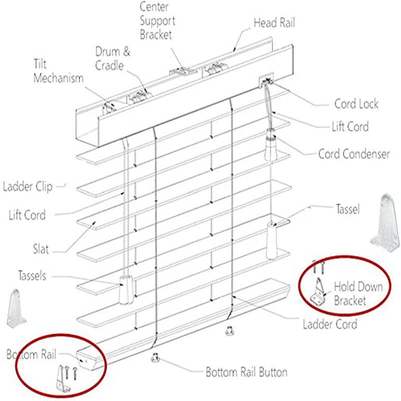 Cross-border retail curtain accessories: 2-inch blinds positioning hooks, blinds curtain fixing hooks Item Picture