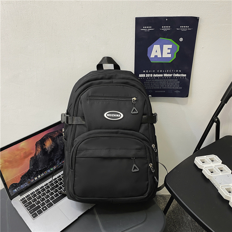 Durable and large-capacity new schoolbag, female college student backpack, female junior high school student, primary school student and high school student computer backpack details Picture