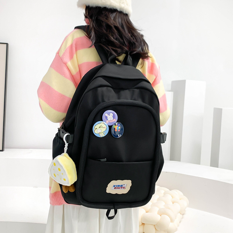 Wholesale of new casual, simple, large-capacity, popular and fashionable backpacks for college, junior and senior high school students Specification drawing