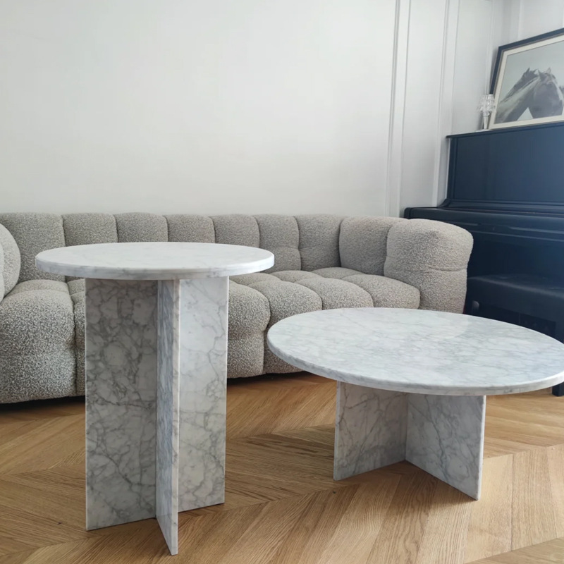 Factory natural marble with white and flower-patterned window sills, tea tables, background walls, stair treads, hotel wholesale decoration Application Scenario