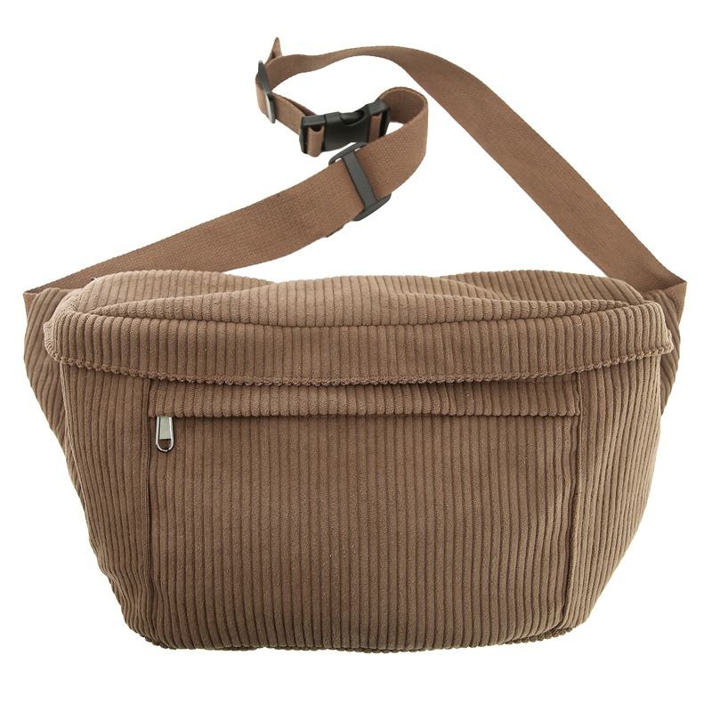 Cross-border 2024 autumn and winter new crossbody bag for both men and women, large-capacity backpack, corduroy versatile bestseller chest bag Item Picture