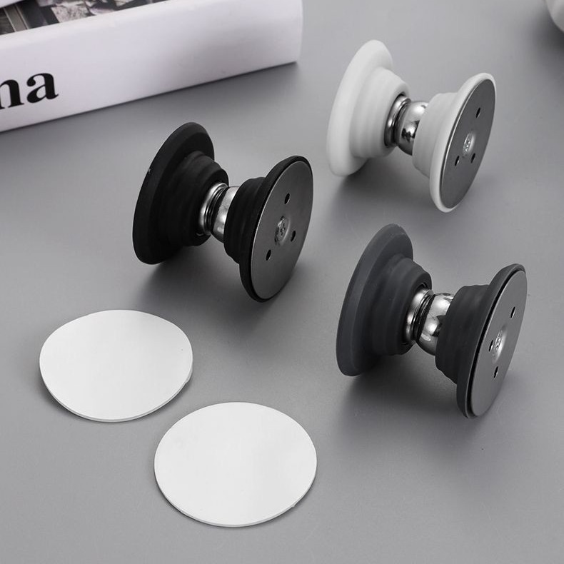 Short silicone door stop, no-drilling anti-collision door stop, bathroom door stop, behind the door, household nail-free anti-collision device for doors and Windows Item Picture