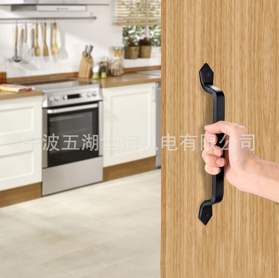Barn door, sliding door, sliding door, partition, cast iron handle, double door manufacturer wholesale, door handle, handle, handle Specification drawing