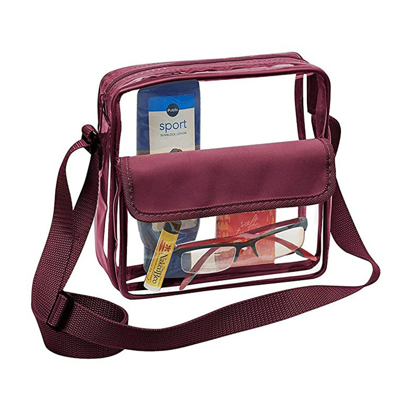 Amazon colorful transparent pvc single-shoulder crossbody bag, travel storage bag, portable bag cover bag, large-capacity sports bag Application Scenario