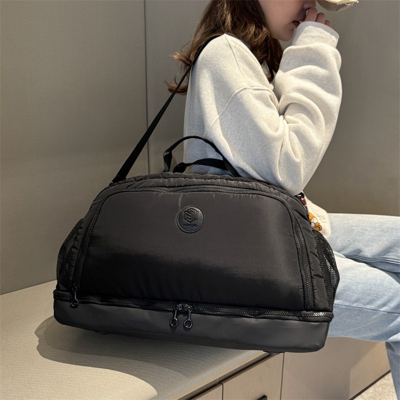 Multi-functional expandable travel bag, women's short business trip set, trolley luggage bag, thickened Oxford fabric swimming and fitness bag full figure