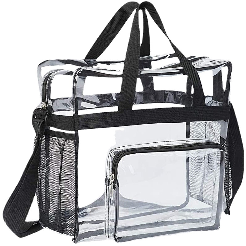 In-stock cross-border transparent PVC storage bags, Amazon portable hand-held travel toiletry bags, large-capacity luggage bags Item Picture