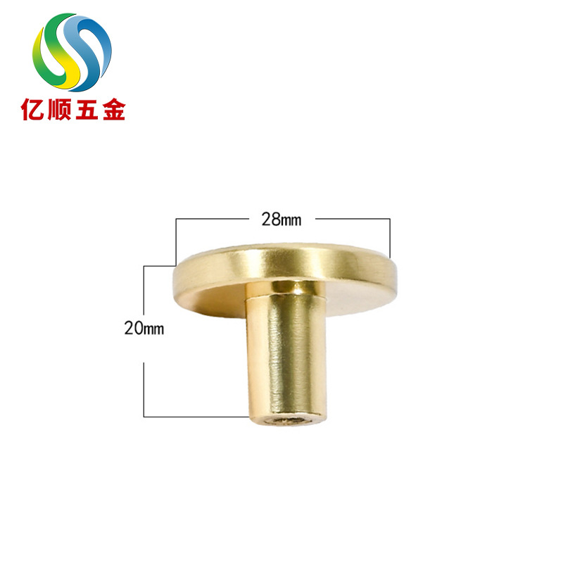 New Chinese-style zinc alloy T-shaped coat hooks, round single-hole drawer handles, wardrobe and cabinet door handles details Picture