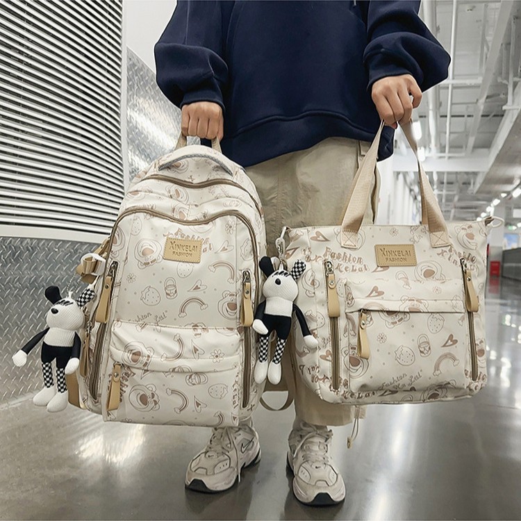 2025 New model schoolbag: Large-capacity multi-functional backpack for junior high school students, schoolbag for female college students and high school students on campus Specification drawing