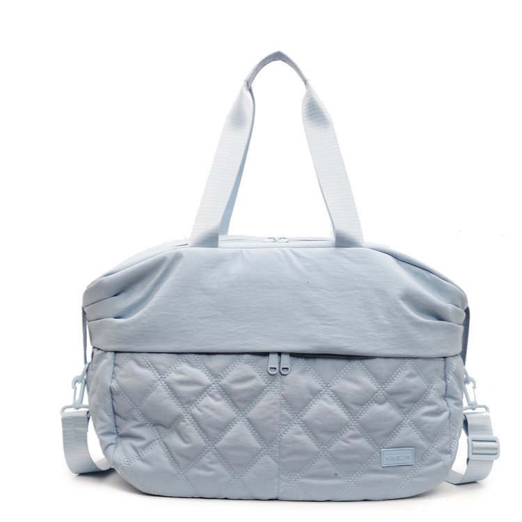 New large-capacity Korean-style hand-held travel bag, fashionable luggage storage bag, lightweight and versatile, men's and women's sports and fitness bag Item Picture