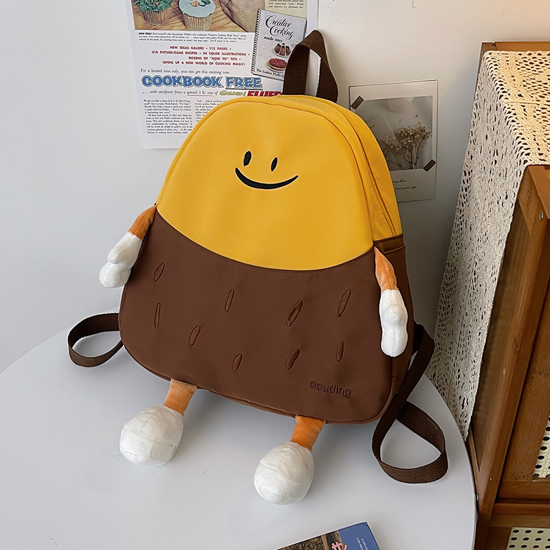 Cute little potato backpack, cartoon large-capacity schoolbag, children's bag, college student travel, forest-style and Japanese-style small backpack Specification drawing