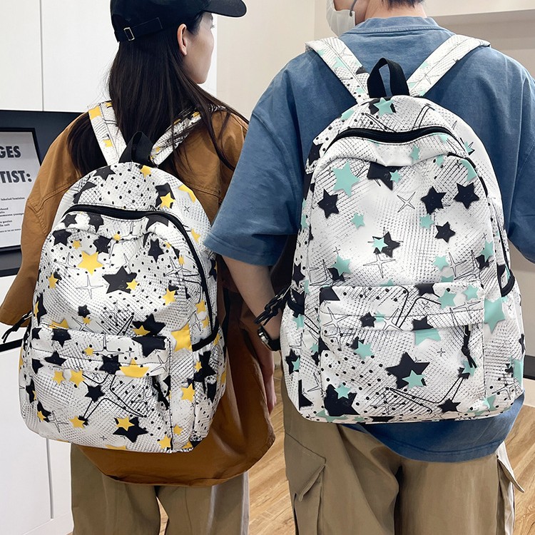 The new schoolbag is cute and fresh. It's a large-capacity backpack for junior and senior high school students with Japanese cartoon graffiti on Instagram full figure