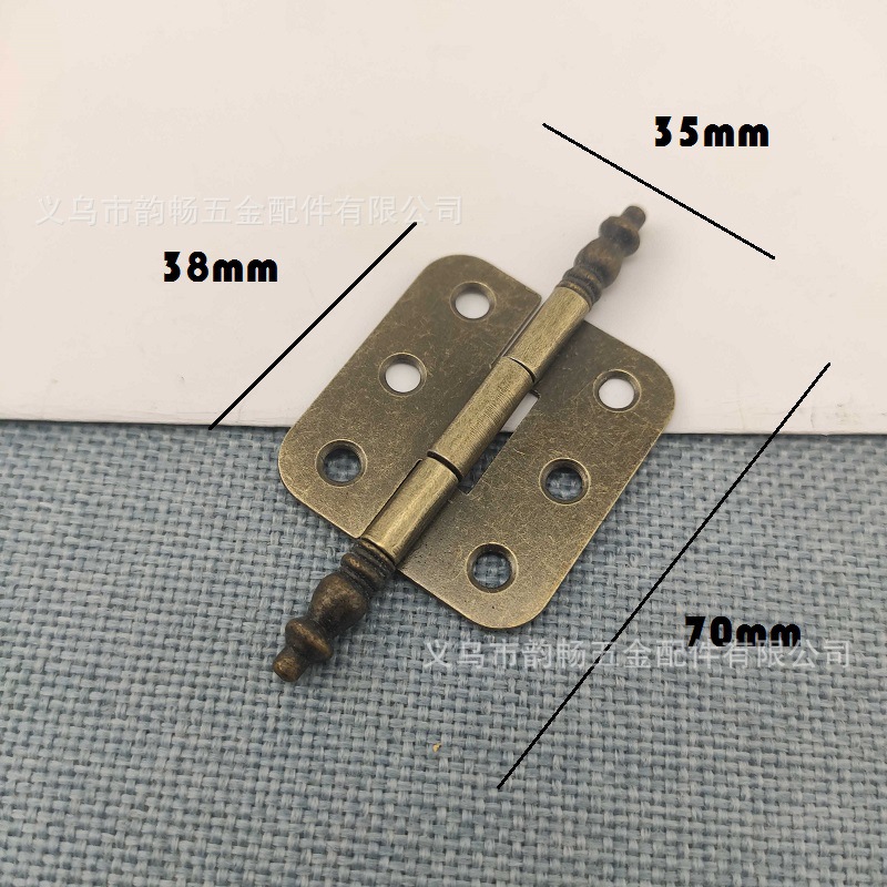 Small vintage head hinge hinge wooden box 6-hole flat hinge gift box packaging hinge alloy head flat hinge mother and daughter Application Scenario