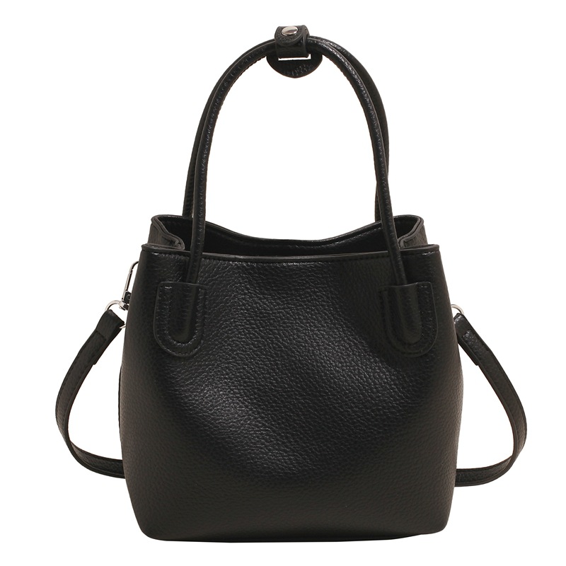 Korean trendy and fashionable hand-held bucket bag for women, new Spring/Summer 2025, simple, casual and high-end single-shoulder crossbody bag Item Picture
