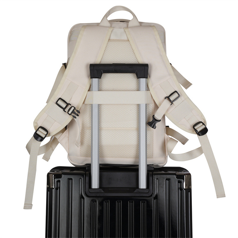 Travel backpack for women, multi-functional, lightweight and waterproof luggage, can be equipped with a pull handle for short business trips and storage, mommy bag Specification drawing