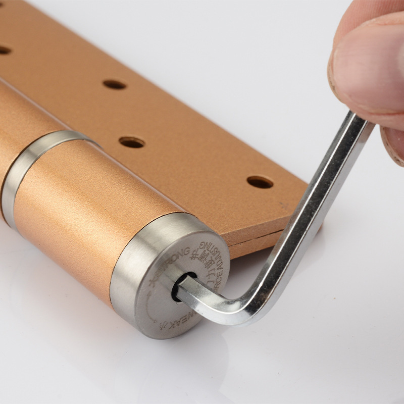 Invisible door hinge, aluminum alloy swing opening, hydraulic damping buffer hinge, automatic door closer, multi-functional 5-inch hinge Specification drawing