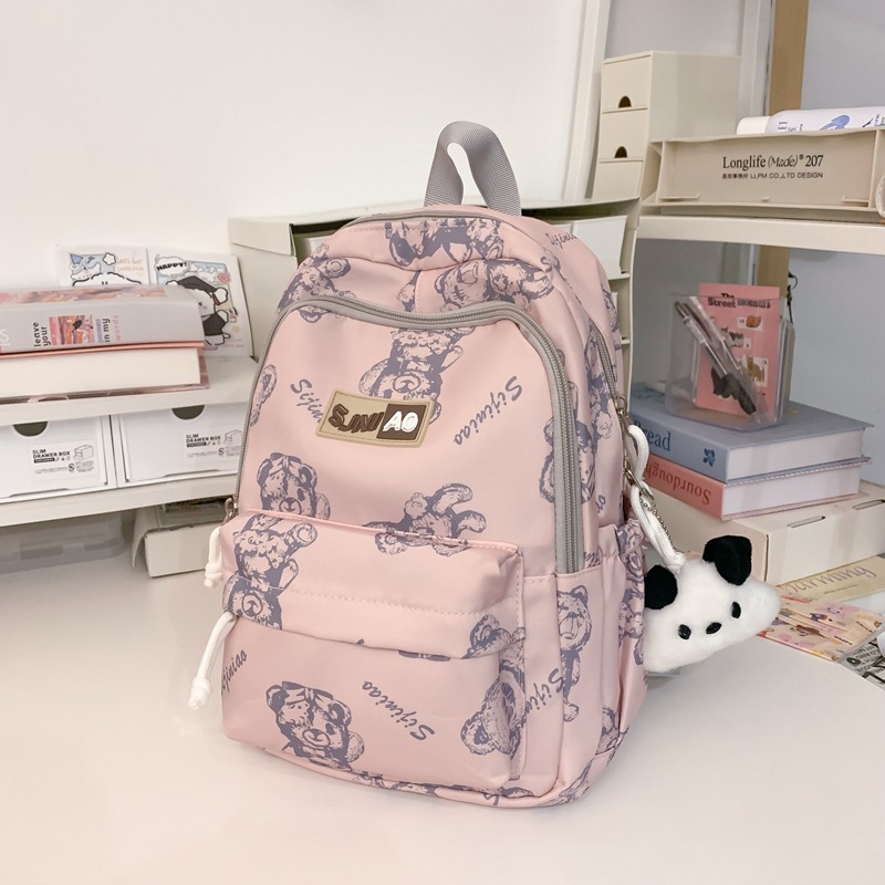Japanese-style lazy schoolbag, cartoon high appearance level backpack, fashionable backpack, simple female college student travel and study bag Application Scenario