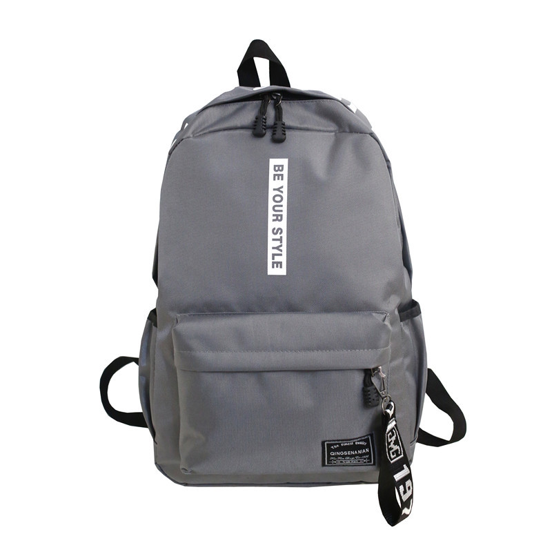 Cross-border Korean version school backpack, large-capacity fashionable schoolbag for junior and senior high school students, trendy brand easy to match men's and women's backpacks Item Picture