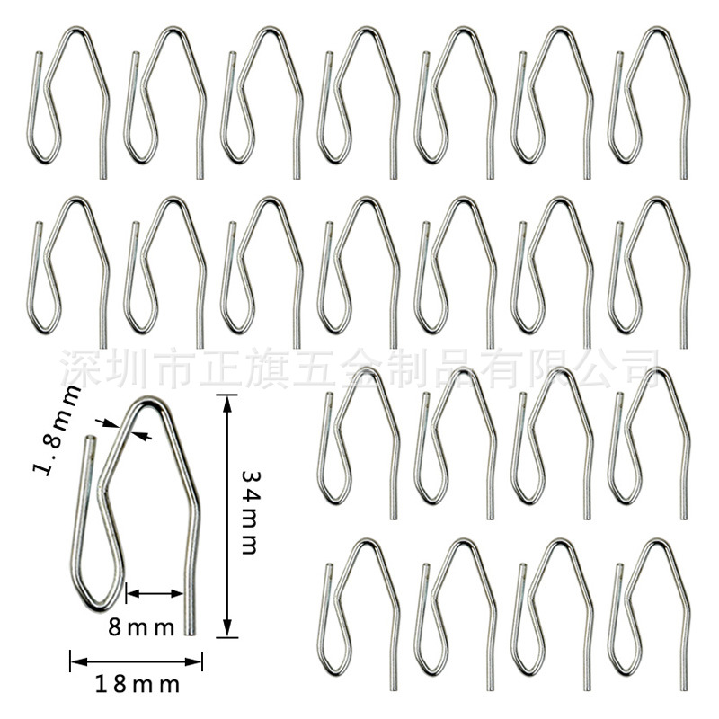 Cross-border bath curtain slot hook, car curtain track metal hook, hanging type hardware curtain hanging accessories Item Picture