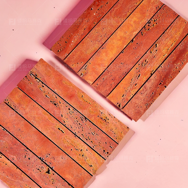 ll Jiafen Yunzhong Jade Old Mine Natural Stone Mosaic Red Hole 48X300 Hotel Chain Restaurant Background wall full figure