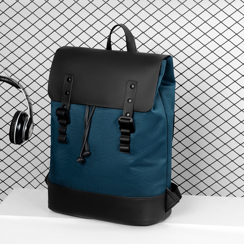 Cross-border men's simple large-capacity travel backpack, casual school bag for junior and senior high school students, computer bag, business backpack details Picture