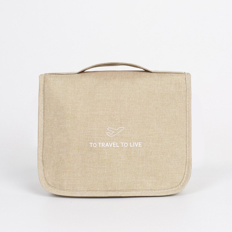 Dry and wet separation portable travel hook toiletry bag, Oxford cloth portable large-capacity toiletry and makeup bag wholesale Item Picture