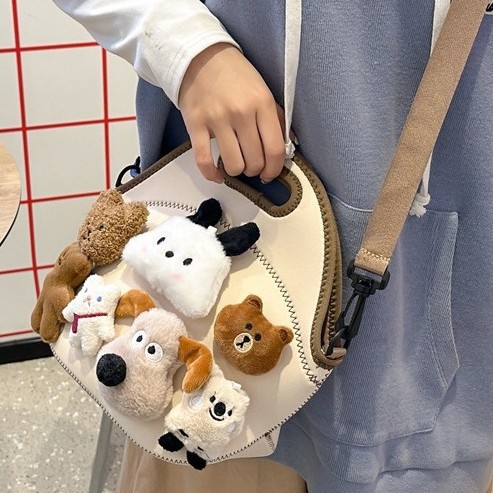 Cute girl handbag for girls 2025 early Spring new fashion doll accessories, single-shoulder crossbody bag, commuting trendy bag Specification drawing