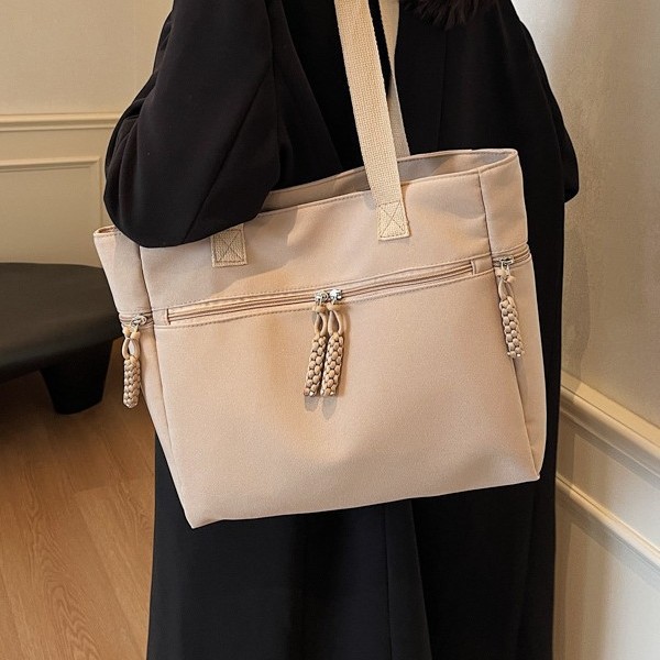 Autumn and winter casual bags for women, 2024 new style, fashionable and versatile single-shoulder bag, large-capacity tote bag, school commuting bag Specification drawing