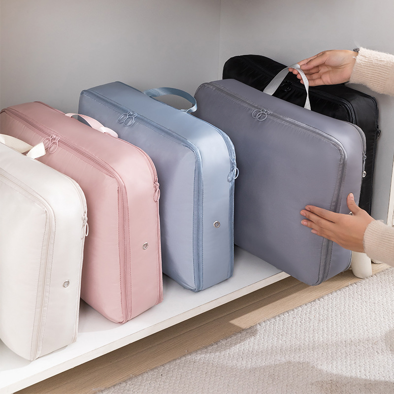 Down jacket storage bag, polyester storage bag, compressible portable storage bag, clothes and cotton quilt moving and organizing storage bag full figure